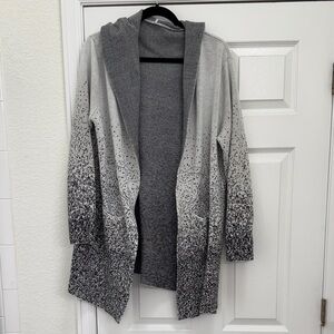 Calia by Carrie Gray Gradient Women's Hooded Sweater Cardigan